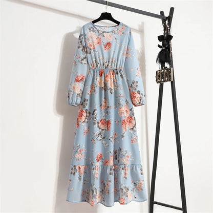 Variant image for Sapphire Floral Maxi Dress | Long Sleeve Maxi Dress for Women-13