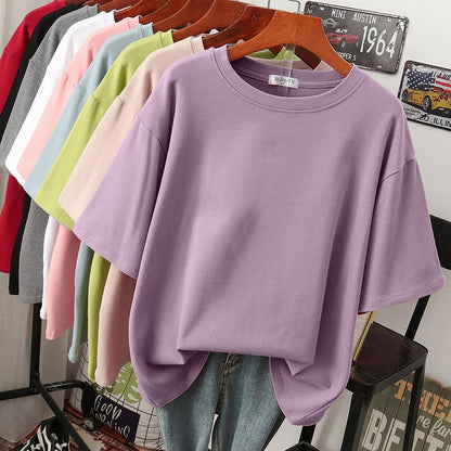 Lightweight Women's Cotton Casual Plus Size T-Shirt