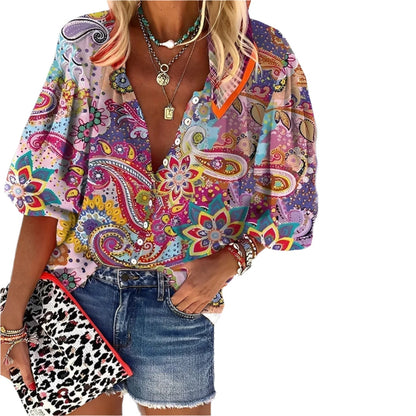 Shirt with mandala pattern for women | Multicolored 1