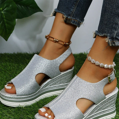 Sparkly High Heel Summer Sandals