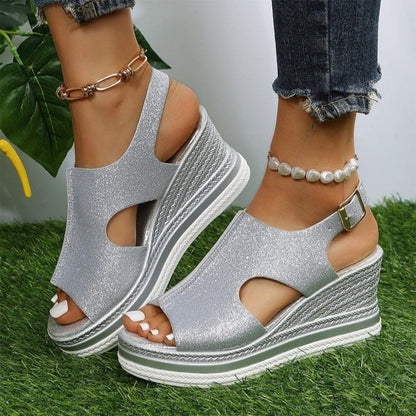 Sparkly High Heel Summer Sandals