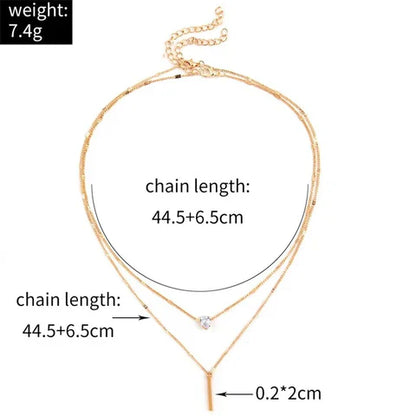 Classic Gold Chain Necklace Set