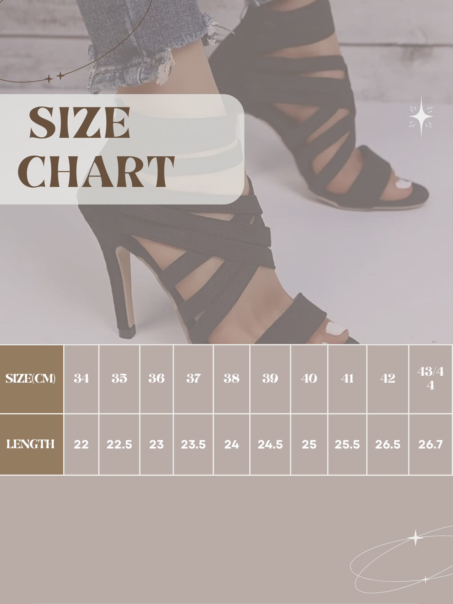 Ladies High Heel Evening Sandals with Cut Out Details