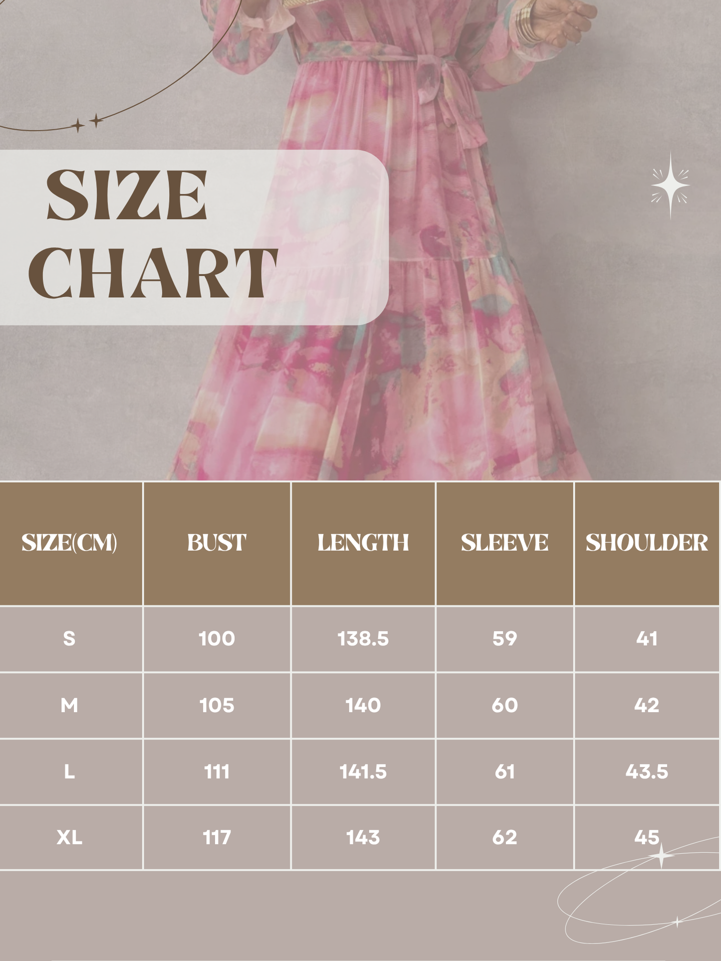 Beautiful Garden Party Maxi Dress Long Sleeves