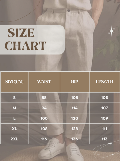 Slim Fit Mens Linen Trousers