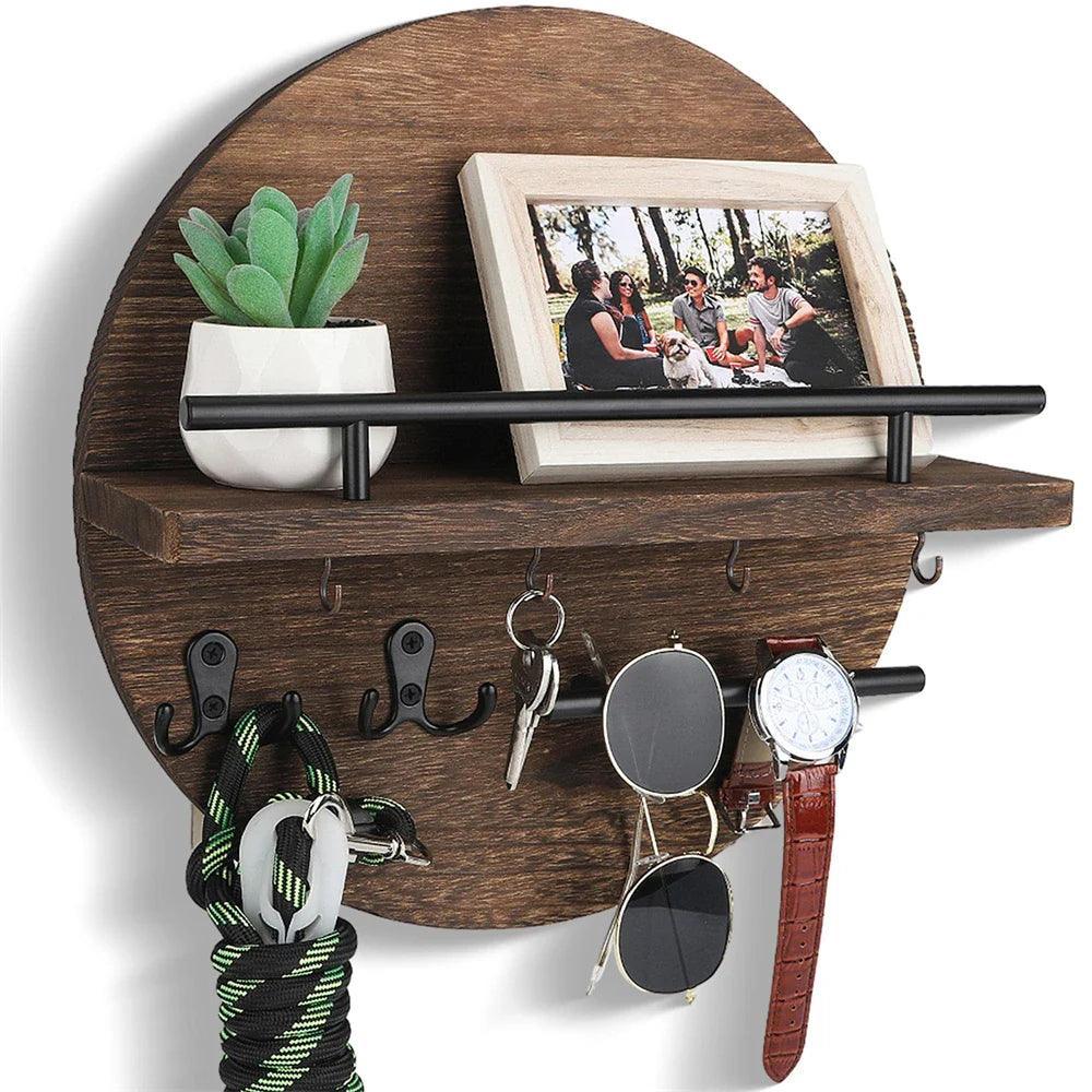 Natural Wood Key Holder - Simple Home Storage