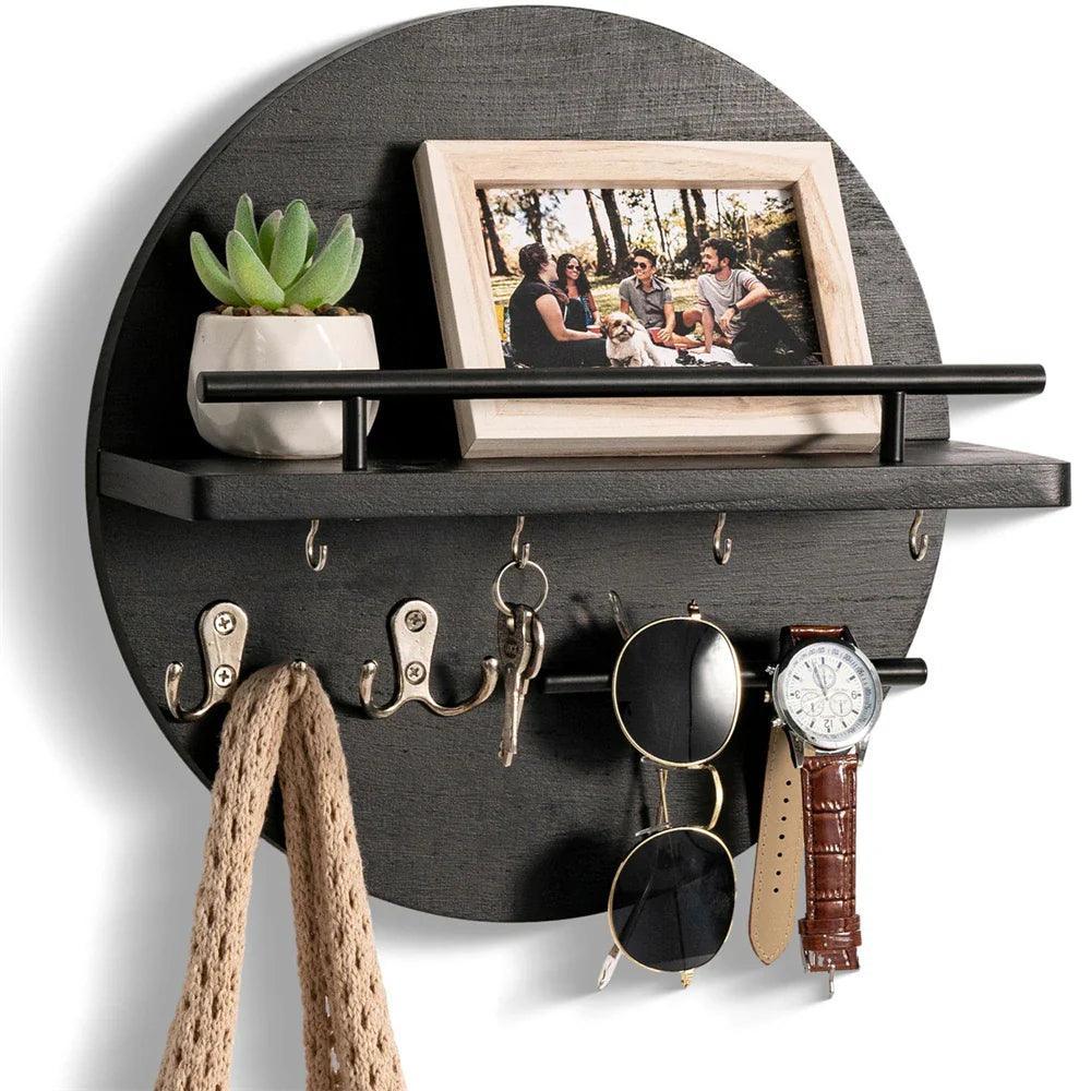 Natural Wood Key Holder - Simple Home Storage - Luxivelle