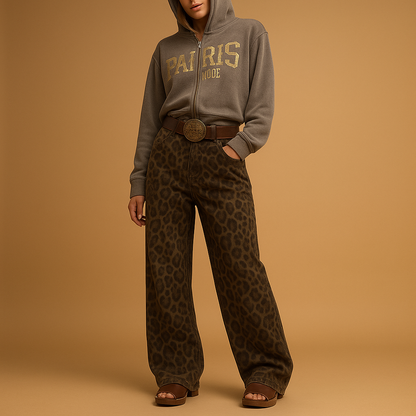 Trendy Women's Leopard Skinny Jeans - Luxivelle