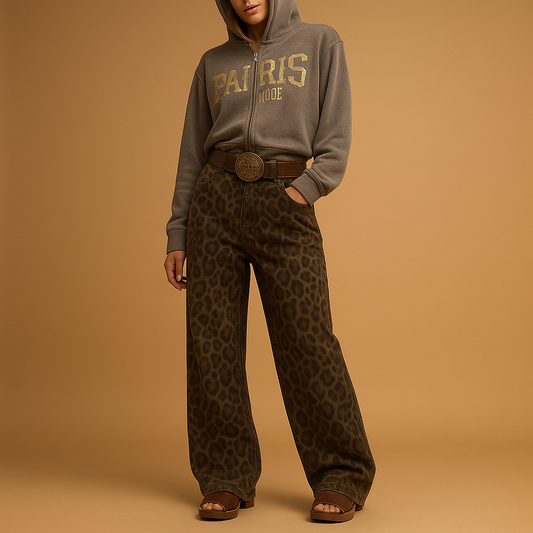 Trendy Women's Leopard Skinny Jeans - Luxivelle