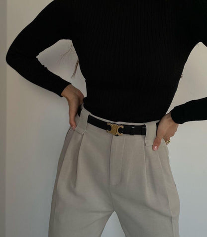 Elegant Leather Waist Belt
