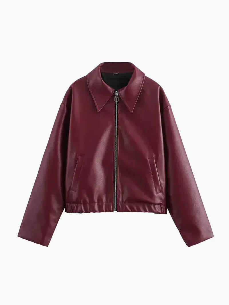 Sleek Women's Zip Up Coat