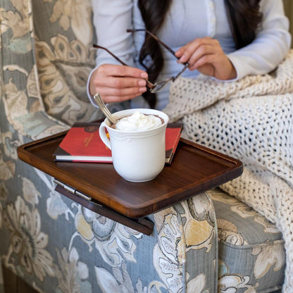 Space Saving Sofa Tray Table for Drinks and Remotes