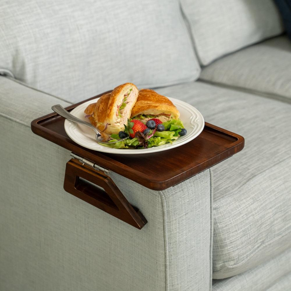 Space Saving Sofa Tray Table for Drinks and Remotes