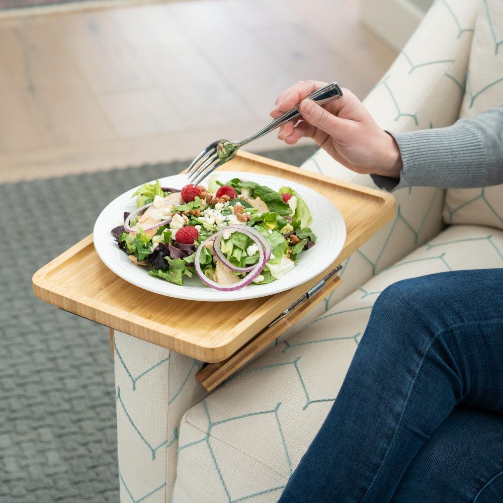 Space Saving Sofa Tray Table for Drinks and Remotes
