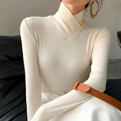 Women's Classic Cozy Turtleneck Sweater Top