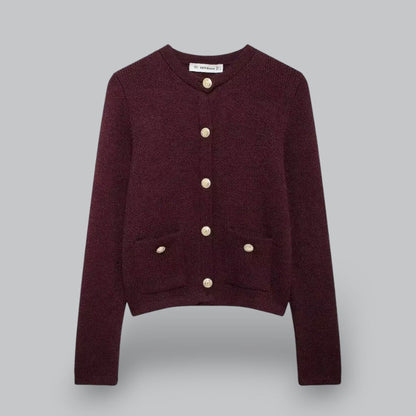 Soft Knit Cardigan with Golden Buttons 0