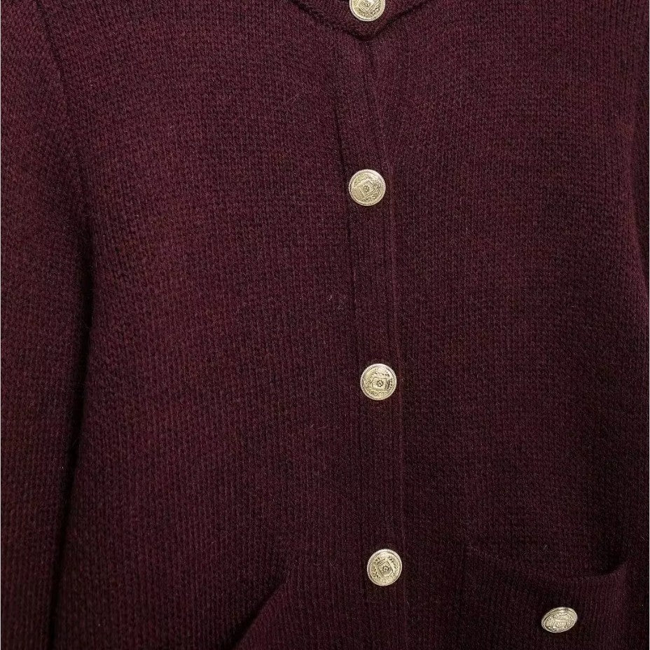 Soft Knit Cardigan with Golden Buttons 2
