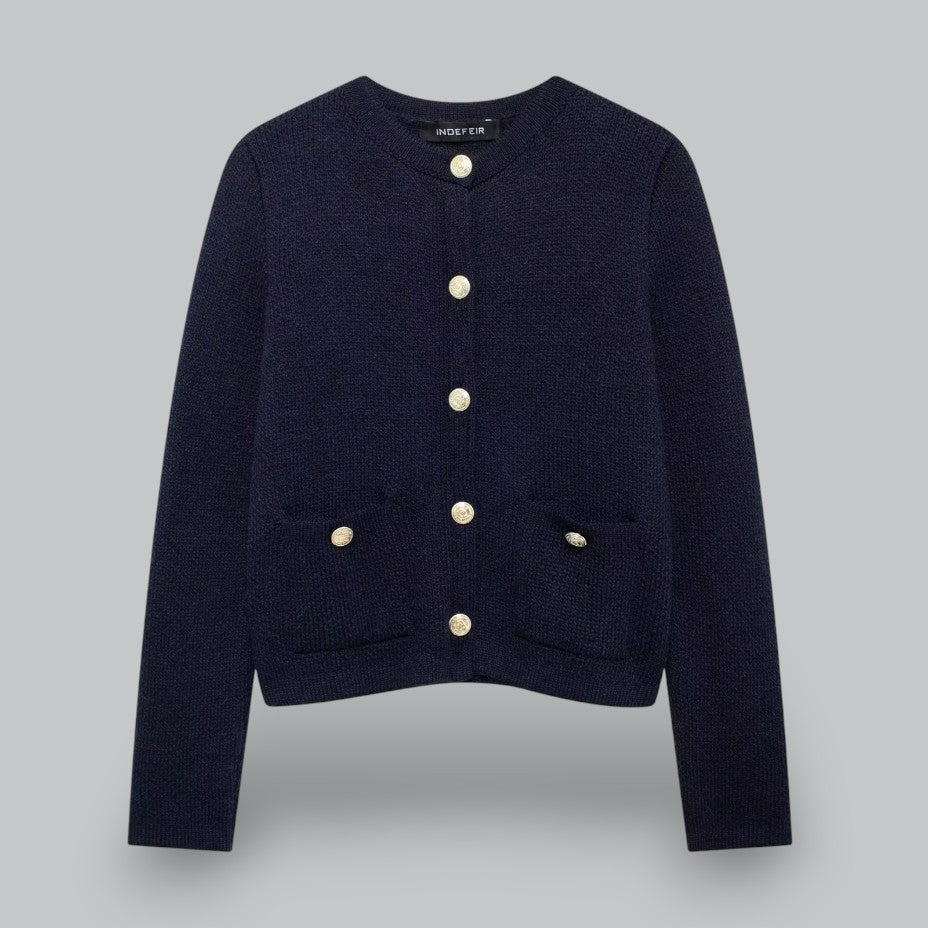 Soft Knit Cardigan with Golden Buttons 5