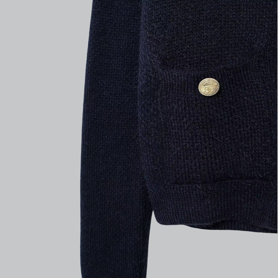 Soft Knit Cardigan with Golden Buttons 7