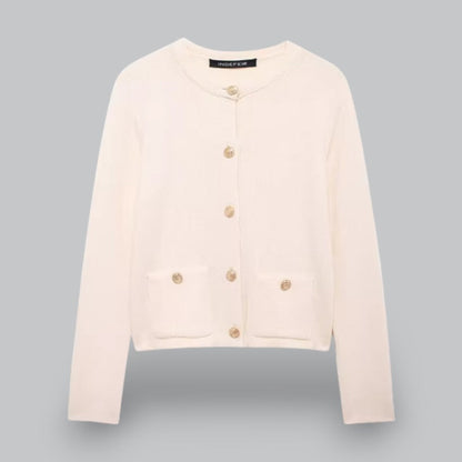 Soft Knit Cardigan with Golden Buttons 9