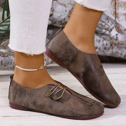 Comfortable Leather Women's Slip On Shoes