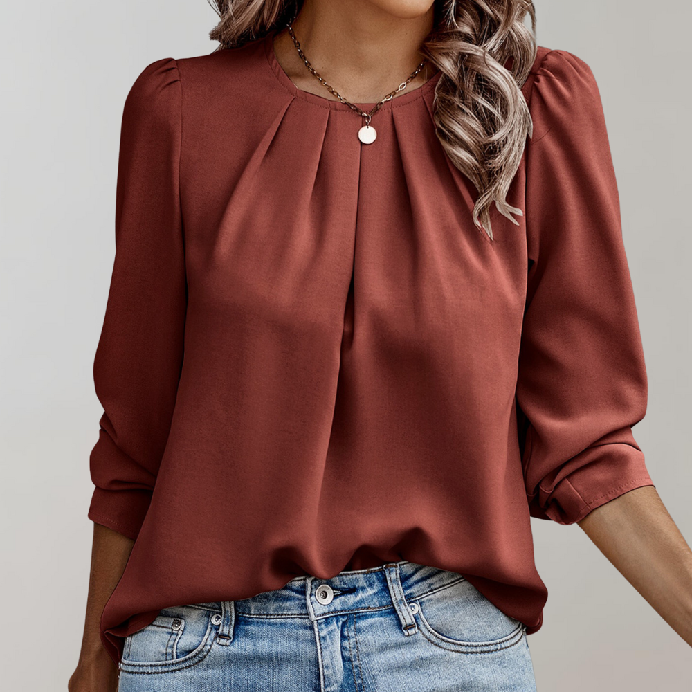 Sophia | Stylish lace puff sleeve blouse