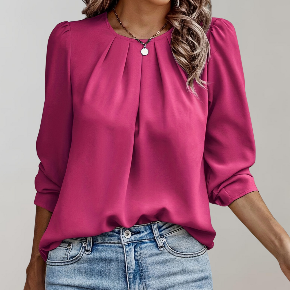 Sophia | Stylish lace puff sleeve blouse