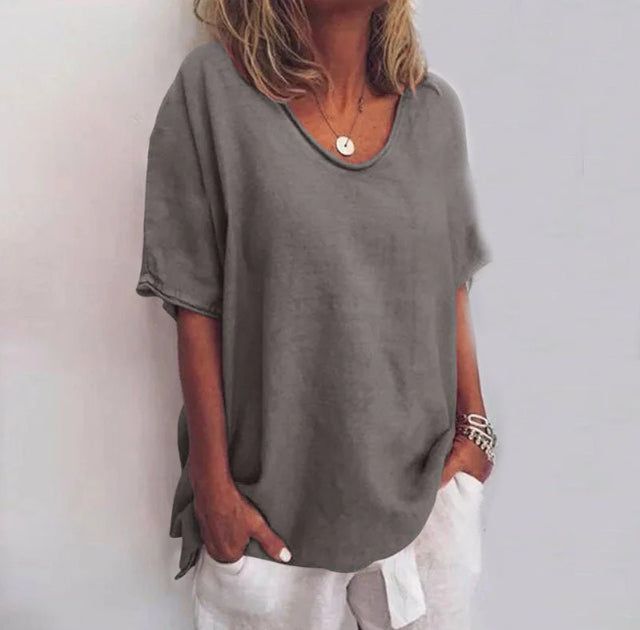 Sophie | Airy Summer Blouse with V-Neck 0