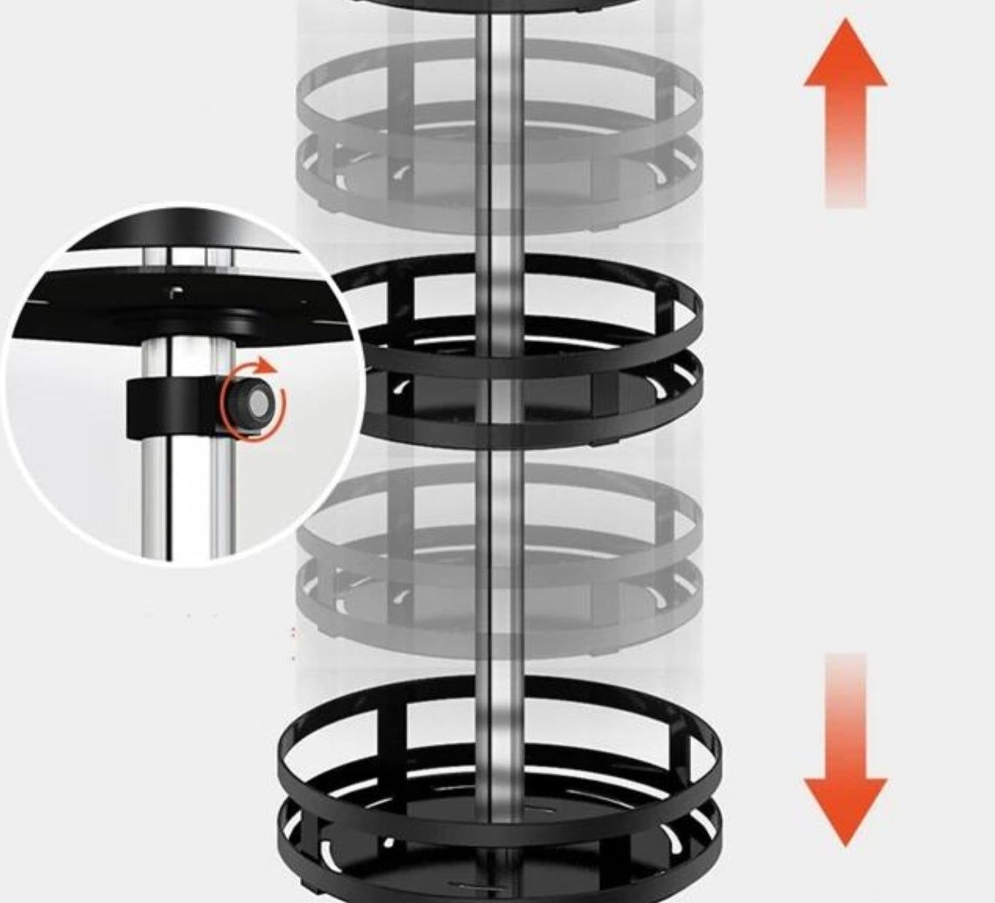 Compact Rotating Shelf Storage Organizer