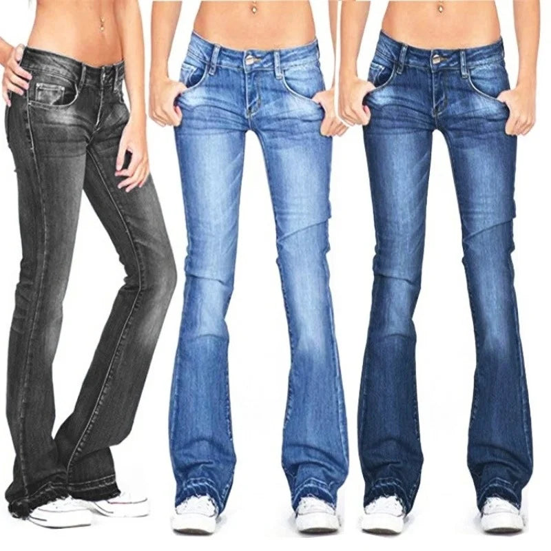 Women's Classic Flare Bell Bottom Jeans
