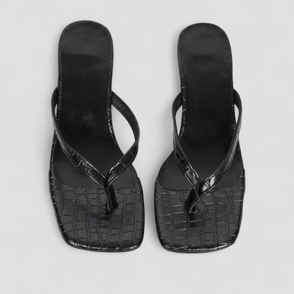 Square Toe Kitten Heel Sandals for Summer 0