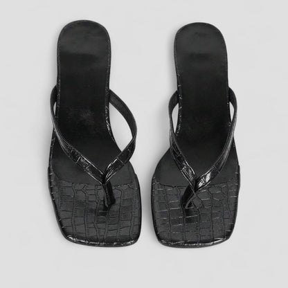 Square Toe Kitten Heel Sandals for Summer 0