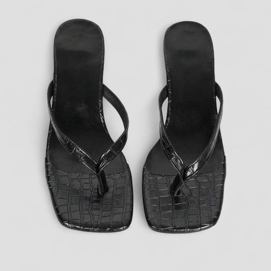 Square Toe Kitten Heel Sandals for Summer 0