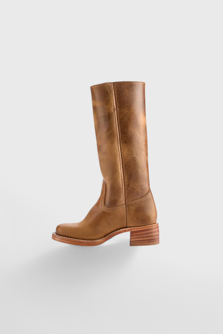 Tall Brown Leather Boots for Ladies
