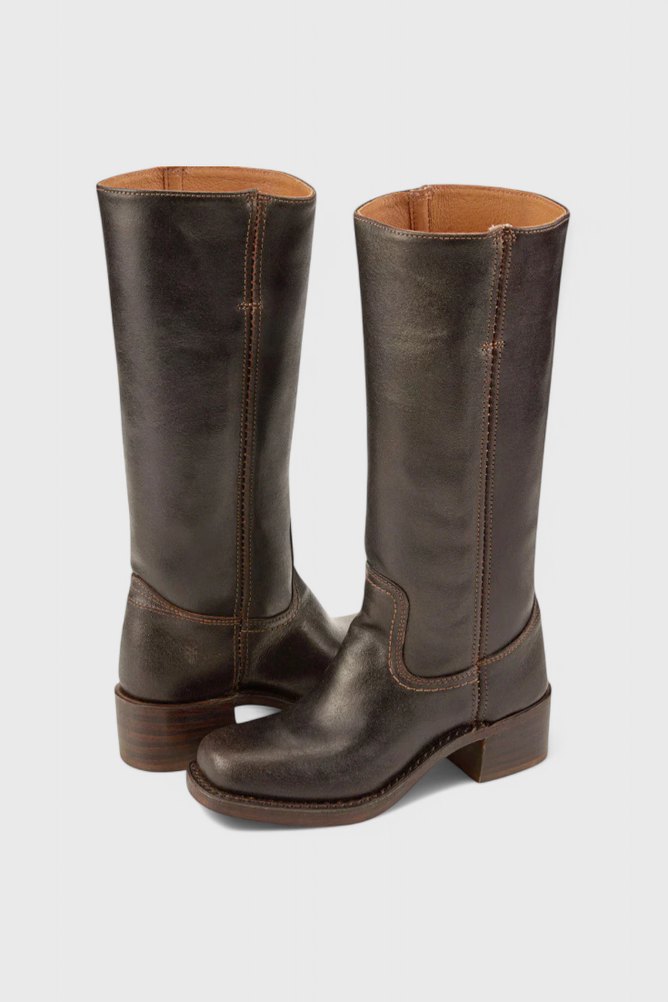 Tall Brown Leather Boots for Ladies