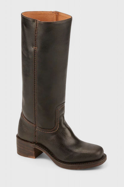 Tall Brown Leather Boots for Ladies