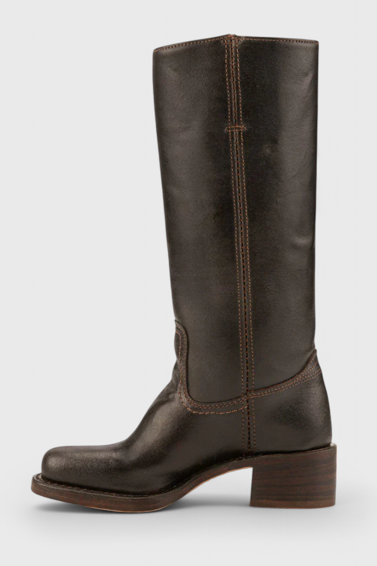 Tall Brown Leather Boots for Ladies