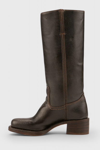 Tall Brown Leather Boots for Ladies