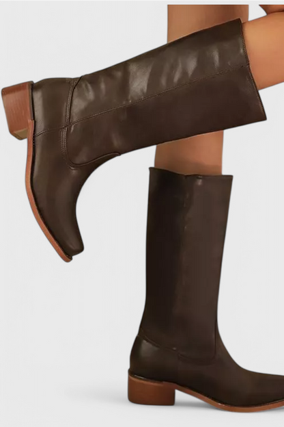 Tall Brown Leather Boots for Ladies