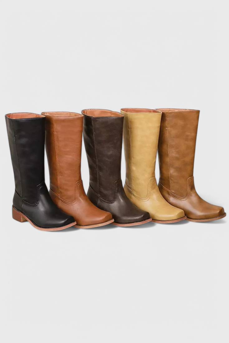 Tall Brown Leather Boots for Ladies