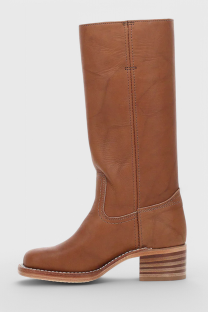 Tall Brown Leather Boots for Ladies