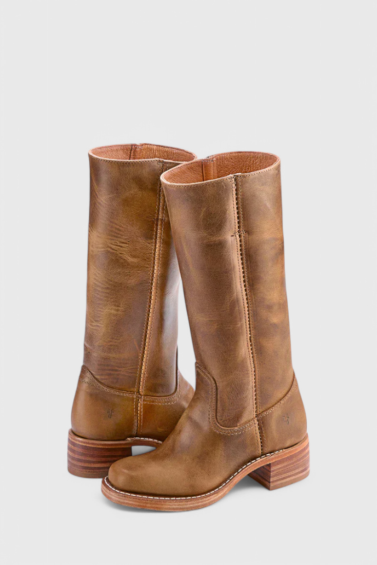 Tall Brown Leather Boots for Ladies