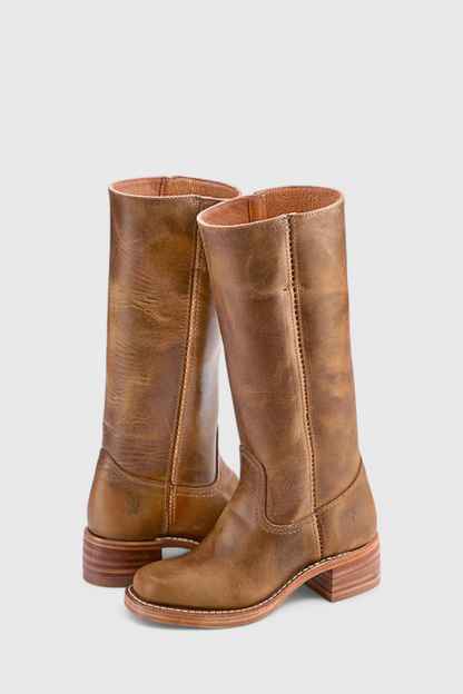 Tall Brown Leather Boots for Ladies