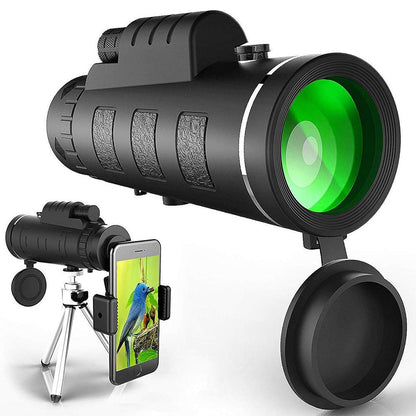 Portable HD Monocular Telescope with Phone Mount & Tripod