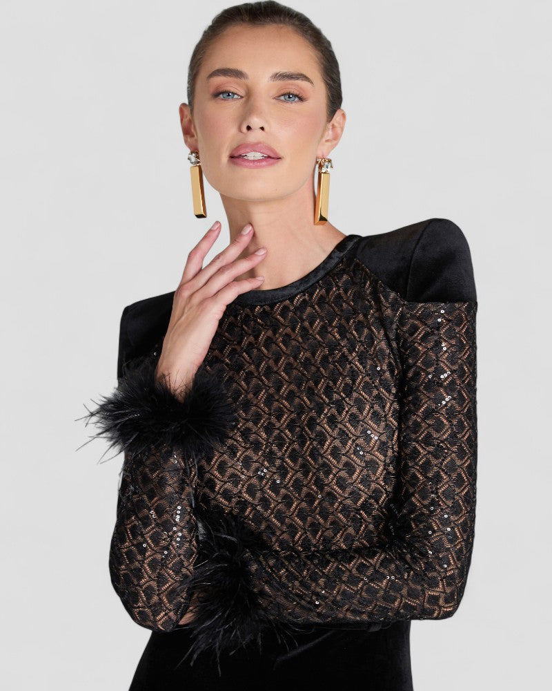 Statement Glamour Velvet Sequin Jumpsuit 2