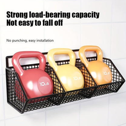 Space-Saving Wall-Mounted Wire Storage Basket for Kitchen