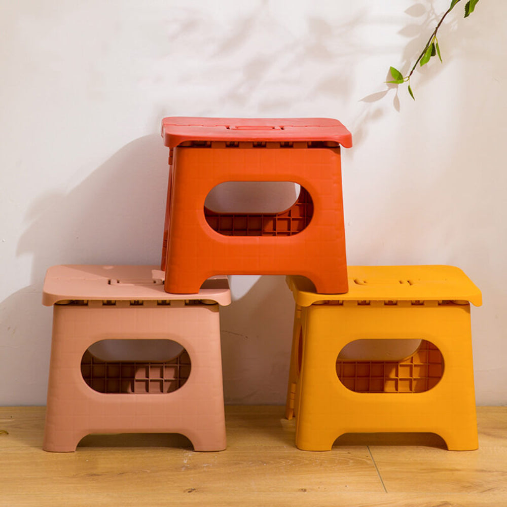 Compact Folding Step Stool with Easy Carry Handle - Luxivelle
