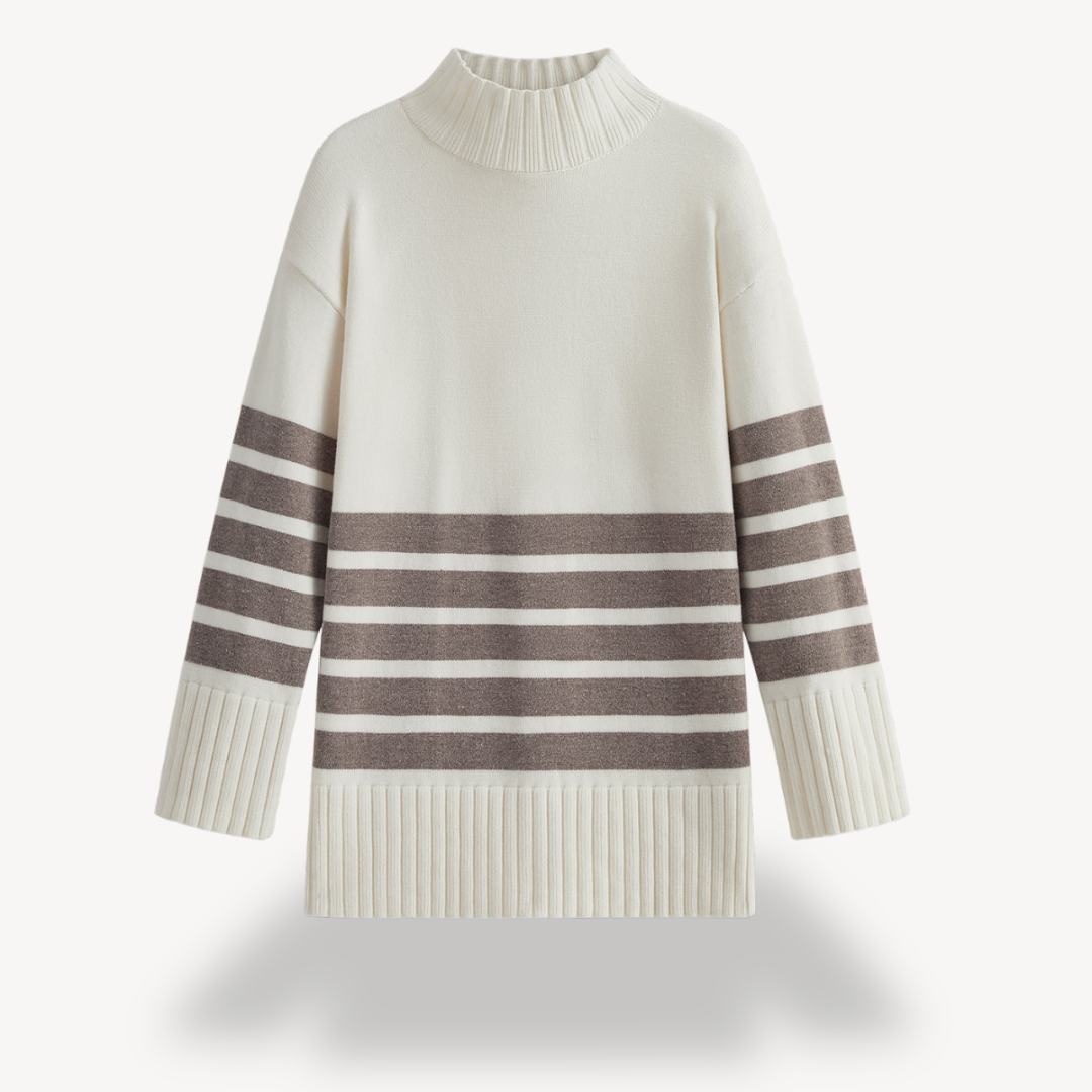 Striped Knit Sweater for Women 1