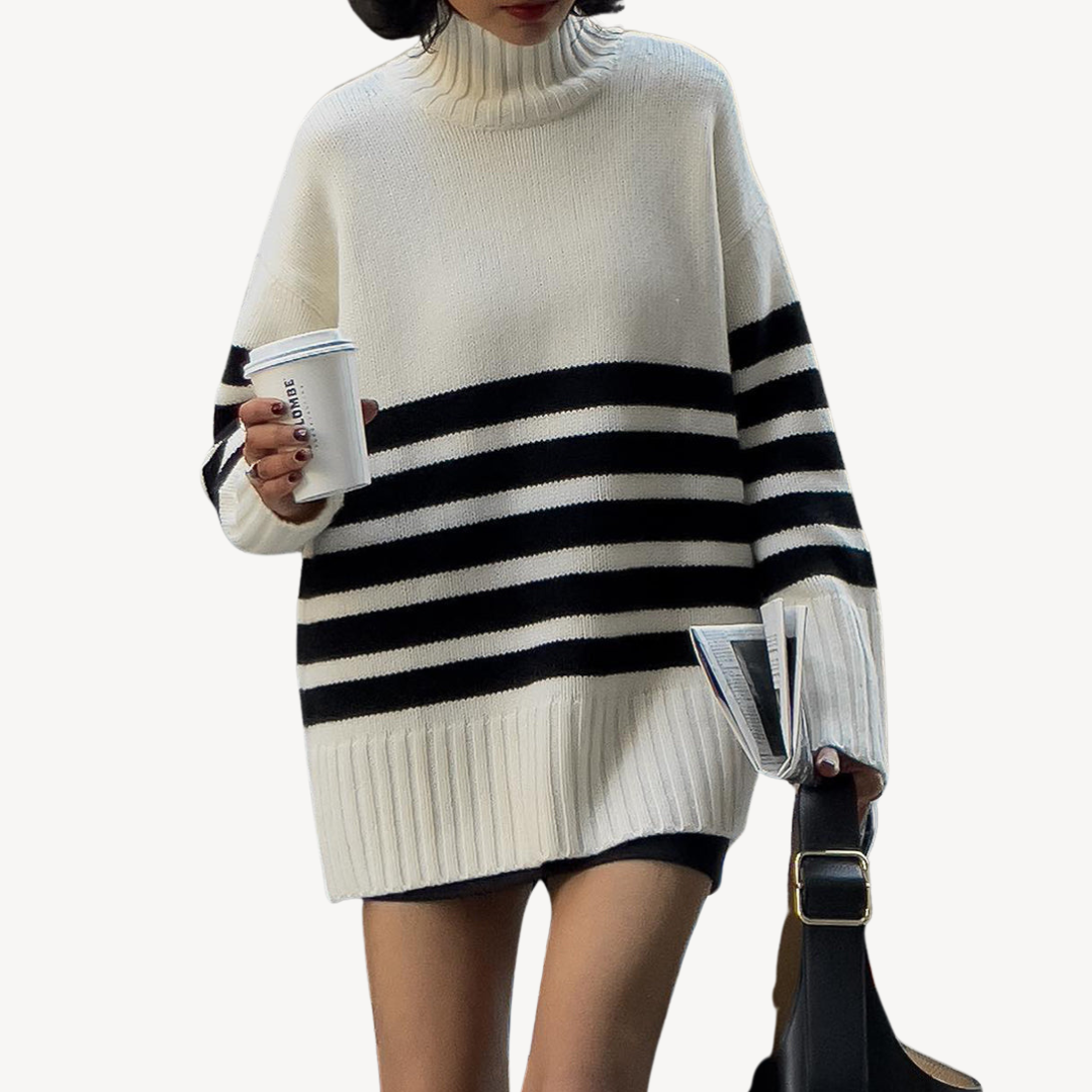 Striped Knit Sweater for Women 2