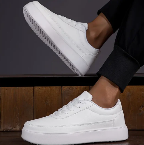 Stylish White Sneakers for Men with Comfortable Design 2
